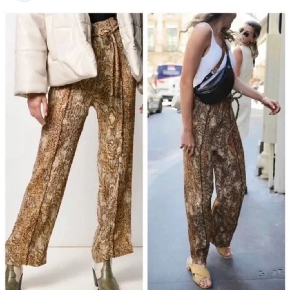 Nanushka Patterned Wide Leg Pants